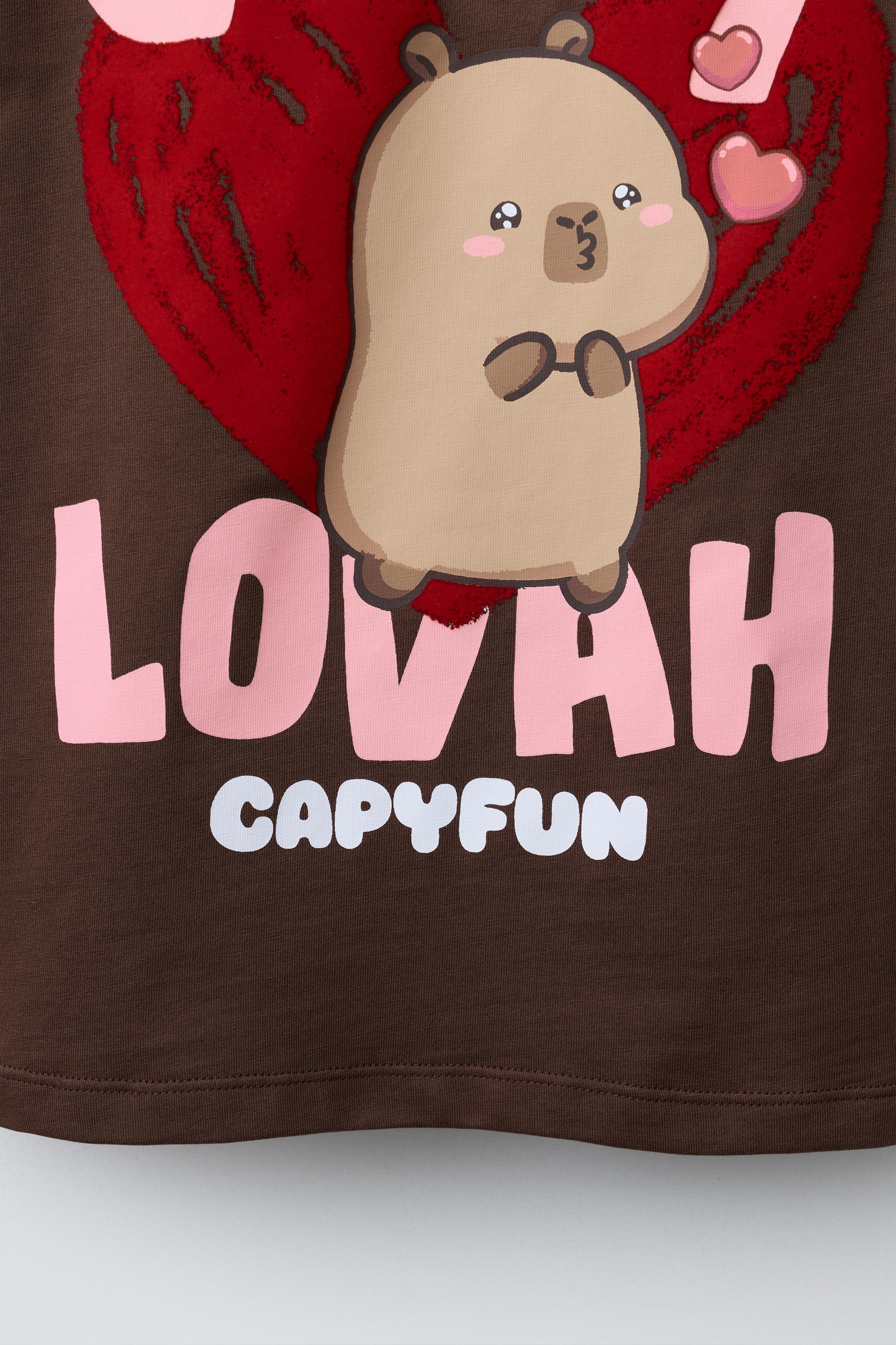 T-SHIRT CAPIBARA CAPYFUN © AVEC FLOQUÉ